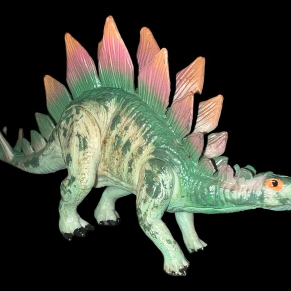 PVC Plastic WOW World NKOK Dinosaur Figures Posable Stegosaurus‎ Dinos 0222! - Picture 3 of 4